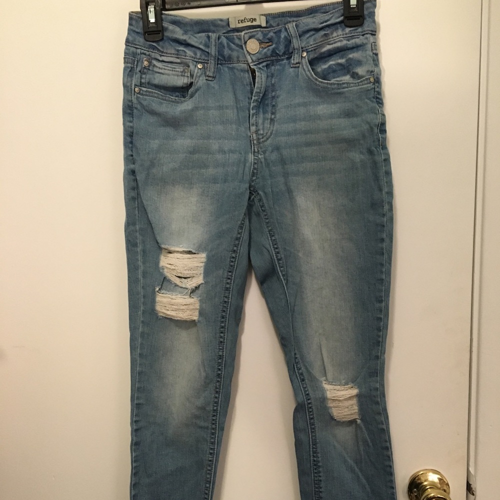Worn jeans